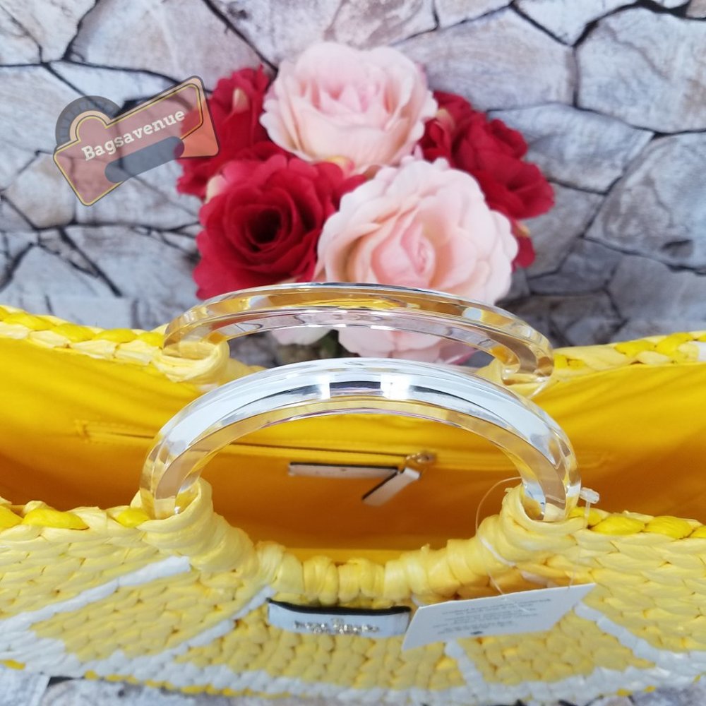 Lemon Medium Tote Picnic Perfect White Kate Spade - Picture 8 of 16